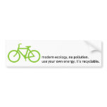 Bycicle: Modern Ecology bumper stickers