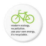 Bycicle: Modern Ecology Fridge Magnet