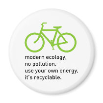 Bycicle: Modern Ecology Fridge Magnet