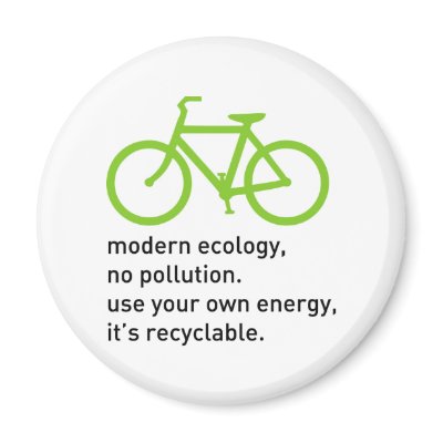 Bycicle: Modern Ecology Fridge Magnet by PreciousDesigns