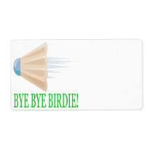 Bye Bye Birdie Custom Shipping Label