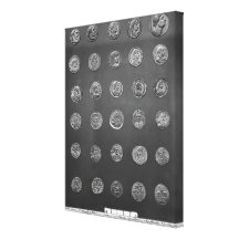 Byzantine and Roman coins, 04-10th century Stretched Canvas Prints