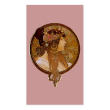 Byzantine Brunette, Mucha Business Card