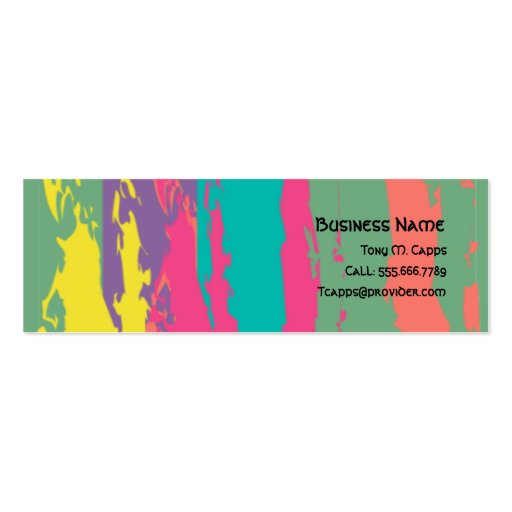 C002 BIZ - Paint Bkmrk - Paint splatters design Business Card