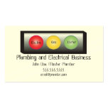 C003 BIZ - Plumbing & Electrical Stop Light design Business Card