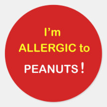 c8 - I'm Allergic - PEANUTS. Sticker