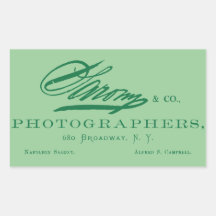 C. 1870 Napoleon Sarony, American Photographer Rectangle Stickers