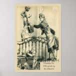 c 1900 Humourous Manneken Pis drawing posters