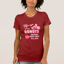 C. 1935 Pep Up with Doughnuts Poster Tee Shirt