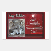 c-2011-grey-wolf-033 autocollant en rectangle