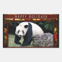 c-2011-panda-0079 autocollants rectangulaires