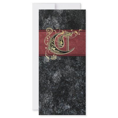 "C" bookmark with quote Personalized Rack Card by MisTikkal