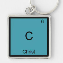 C - Christ Jesus Chemistry Element Symbol T-Shirt Key Chain