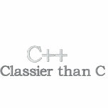 C++: Classier than C embroidered shirts