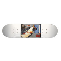 C. de peinture japonais 1800's plateau de skateboard