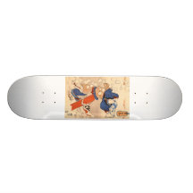 C. de peinture japonais 1800's plateaux de skateboards customisés