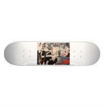 C. de peinture japonais 1800's skateboards customisés