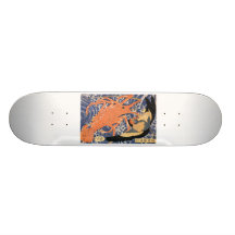 C. de peinture japonais 1800's skateboard
