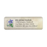 C for Columbine Flower Monogram Address Labels