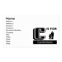 C Is For Corrections Business Card
