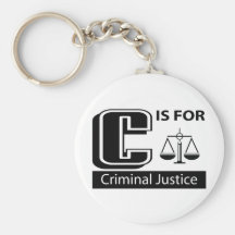 C Is For Criminal Justice Keychains