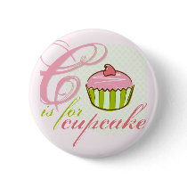 C Is For Cupcake Button
