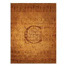 C Monogram Postcard