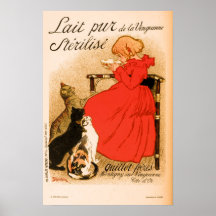 ca 1890 vintage Milk advertisement Posters