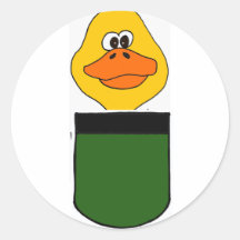 CA canard drôle dans un autocollant de poche