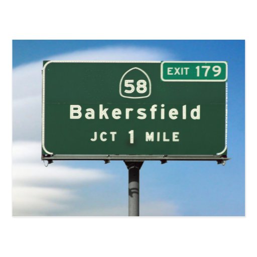 CA Highway 58 Bakersfield Junction Post Card