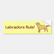 CA- Labradors Rule! Bumper Sticker