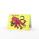 CA- Octopus Birthday Cartoon Birthday Card