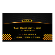 Cab Company Taxi Driver Business Card