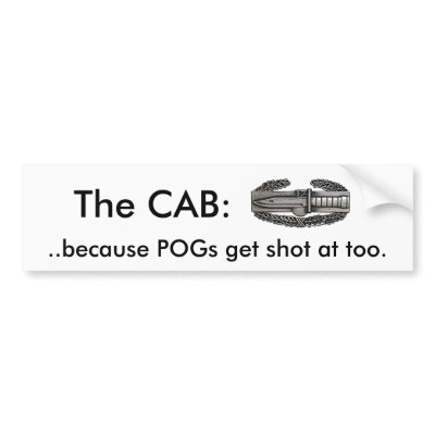 CAB: POGs get shot at too Bumper Stickers by whomhavei
