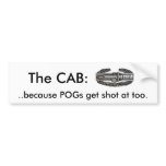 CAB: POGs get shot at too bumper stickers