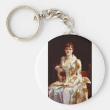 Cabanel Alexandre Portrait Of Young Lady Keychain