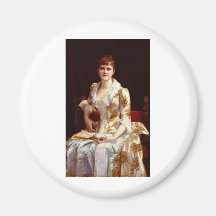 Cabanel Alexandre Portrait Of Young Lady Refrigerator Magnet