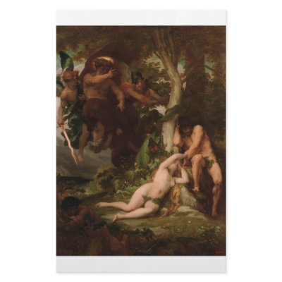 Cabanel The Expulsion of Adam and Eve from the Gar Stationery Paper by belablack