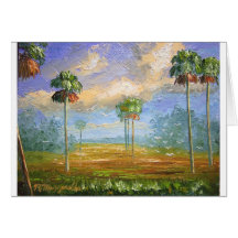 Cabbage Palms in Florida Greeting Card