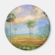 Cabbage Palms in Florida Magnet