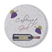 Cabernet Sauvignon Girl Vintage Magnet