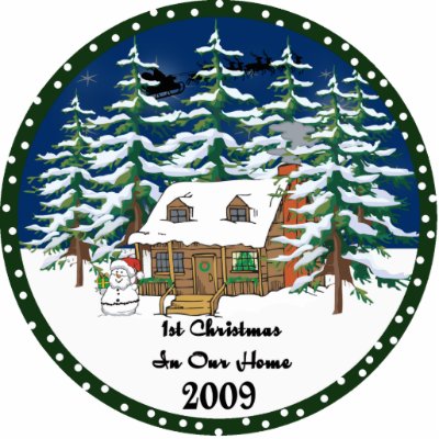 Cabin 1st Christmas In Our Home 09 Ornament Photo Cut Outs by freespiritdesigns