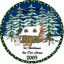 Cabin 1st Christmas In Our Home 09 Ornament Photo Cut Outs