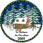 Cabin 1st Christmas In Our Home 09 Ornament photo sculptures
