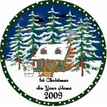 Cabin 1st Christmas In Your Home 09 Ornament Cut Out
