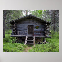 Cabin in Forest Posters