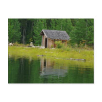 Cabin Reflected in Mountain Lake