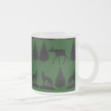 Cabine de montagne de région sauvage de loup d'ori tasse à café