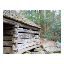 Cabine de rondin rustique cartes postales