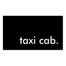 cabine de taxi cartes de visite personnelles